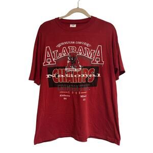 Vintage 1992 Alabama Crimsom Tide Championship T Shirt Sz XL College Football